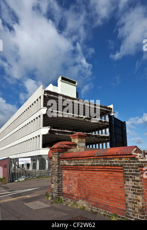 Part Demolished Office Block on Site Designated for Hotel Development Stock Photo