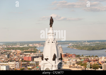 Top of Philadelphia City Hall Stock Photo