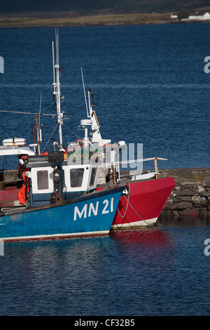 Fishing boats in Broadford Harbour on the Isle of Skye. Stock Photo