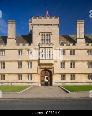 Wadham College, one of the largest colleges of Oxford University, founded in 1610 by Dorothy Wadham. Stock Photo