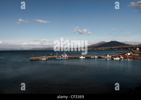 Fishing boats in Broadford Harbour on the Isle of Skye. Stock Photo