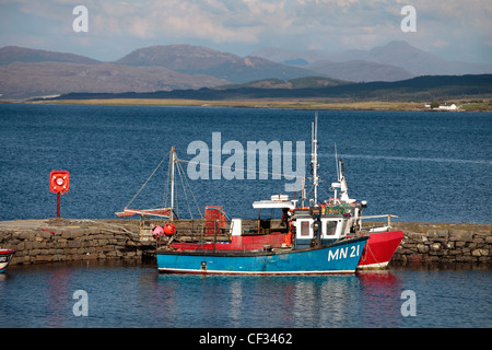 Fishing boats in Broadford Harbour on the Isle of Skye. Stock Photo