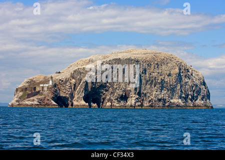 The Bass Rock (The Bass), a volcanic rock in the Firth of Forth, home to a large colony of gannets. Stock Photo
