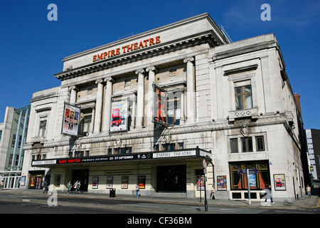 A view toward the entrance of the Empire Theatre in Liverpool. Stock Photo