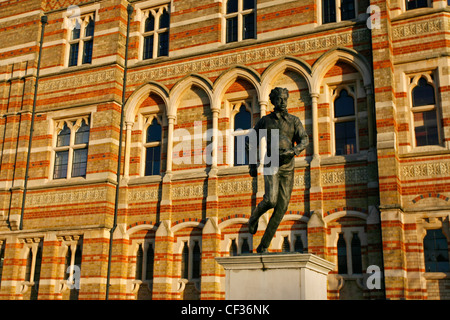 Statue of William Webb Ellis outside Rugby School in Warwickshire. Stock Photo