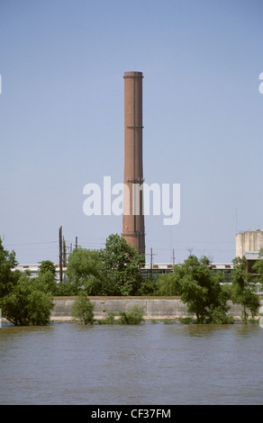 USA New Orleans Riverboat tour P/S Natchez Chimney  Stock Photo