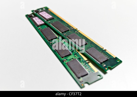 two dimm RAM memory module pc-133 Stock Photo