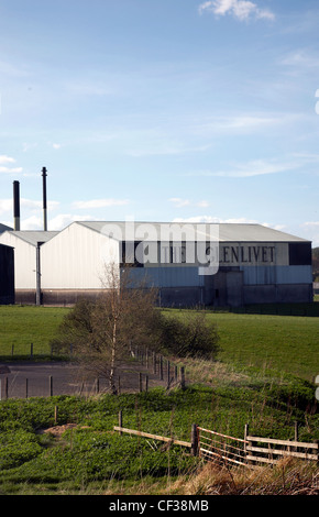 A view to the Glenlivet Whisky distillery at Banffshire. Stock Photo