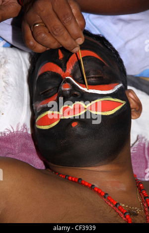 Kathakali a traditional dance form of Kerala Stock Photo