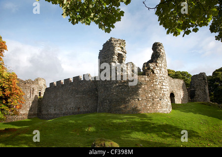 The historic remains of Old Inverlochy castle in the Scottish Highlands. Stock Photo