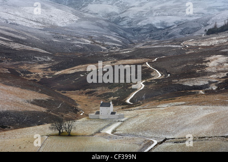 Winter frost covering the mountains in the Cairngorms. Stock Photo