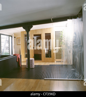 This Loft Apartment In Berlin Has Large Bathroom With Tiled