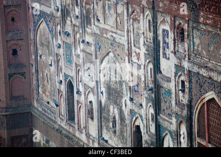 Outside walls of the Lahore Fort, Lahore, Pakistan Stock Photo