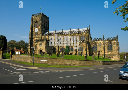 The 15th century St Mary's Church in Thirsk. Stock Photo