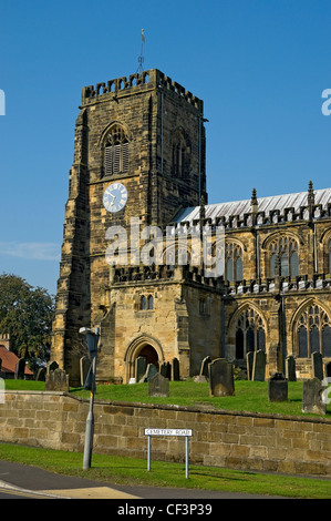 The 15th century St Mary's Church in Thirsk. Stock Photo