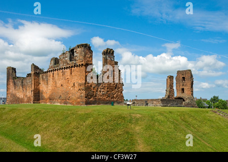 The ruins of Penrith Castle, once a royal fortress for Richard, Duke of Gloucester before he became King Richard III in 1483. Stock Photo