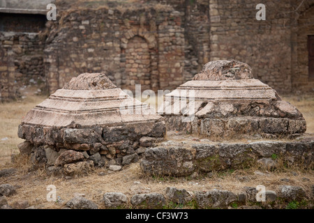 Graves inside Rawat Fort, Pothohar, outside Islamabad, Pakistan Stock Photo