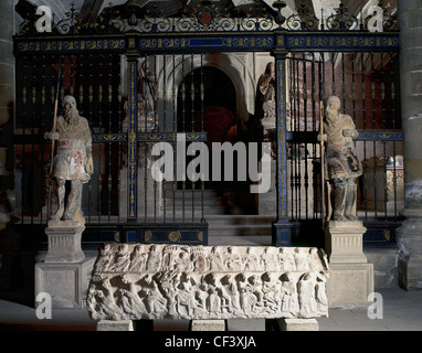 Spain. Najera. Royal Saint Mary's Monastery. Royal Pantheon. 16th century. First, tomb of Blanche of Navarre.