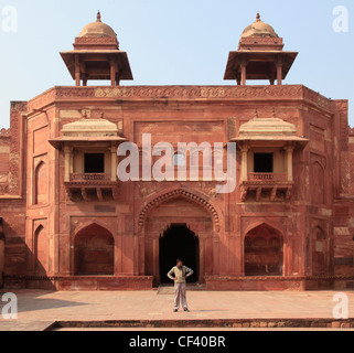 India, Uttar Pradesh, Fatehpur Sikri, Palace of Jodh Bai, Stock Photo