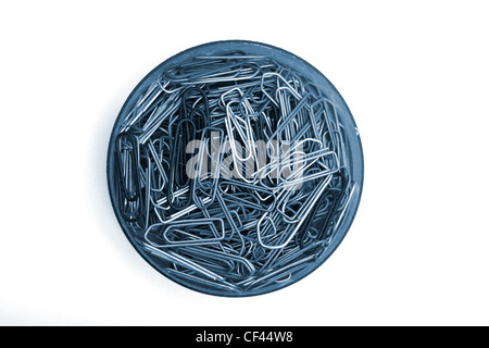 Paper clips isolated on white Stock Photo
