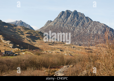 East face of Tryfan, home of many rock climbs. Snowdonia, North Wales Stock Photo