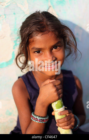 Indian girl eating Andhra Pradesh South India Stock Photo - Alamy