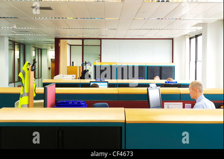 Working in a UK office Stock Photo
