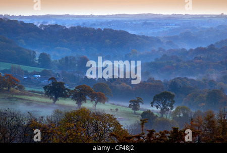 Misty view from near Key Green south of Egmont in the North Yorkshire Moors National Park. Stock Photo