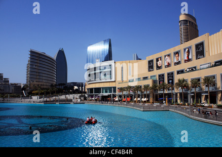 A shopping mall and hotels in the centre of Dubai in the United Arab Emirates Stock Photo