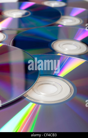 Background of Many Shiny CD Compact Disc Stock Photo