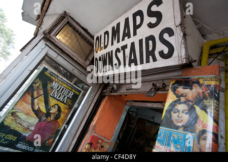 Boutiques and shops in Hauz Khas village, in south Delhi, India. Close to the ruins of Feroz Shah's 14th century medrassa. Stock Photo