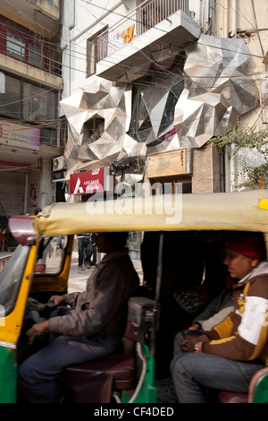 Boutiques and shops in Hauz Khas village, in south Delhi, India. Close to the ruins of Feroz Shah's 14th century medrassa. Stock Photo