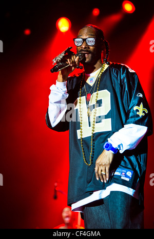 Snoop Dogg playing at the 2011 Voodoo Festival in New Orleans, LA. Stock Photo