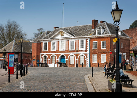 The Custom House on the Exeter quayside, built in 1681. It is believed to be England's oldest purpose built custom house and was Stock Photo