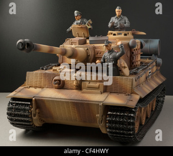 Tiger 1 tank with Zimmerit anti mine coating in late camouflage colours Stock Photo