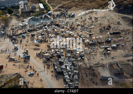 Aerial views of rural areas in Zimbabwe Stock Photo