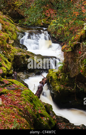 Waterfall near Aira Falls in the Lake District. Stock Photo