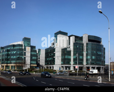 The AIB branch in the International Financial Services Centre (IFSC) in the North Wall area of Dublin. Stock Photo