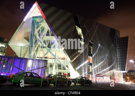 Daniel Libeskind's Grand Canal Theatre in Dublin Docklands, designed as the centerpiece of the regenerated Grand Canal Dock. Stock Photo