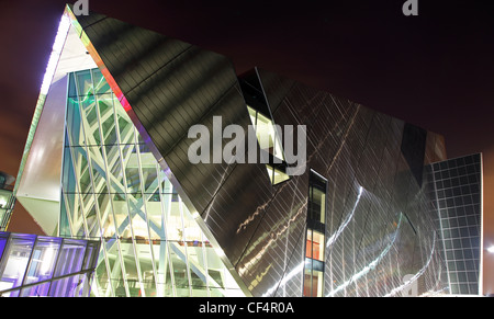 Daniel Libeskind's Grand Canal Theatre in Dublin Docklands, designed as the centerpiece of the regenerated Grand Canal Dock. Stock Photo