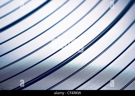 Closeup photo of a vinyl disc surface Stock Photo