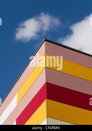 Colourful exterior of a building at Durham Johnston School. Stock Photo