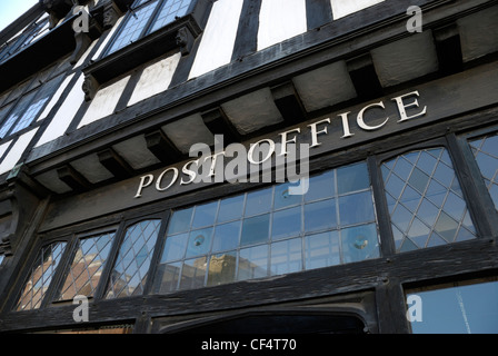 The Old Post Office in a timber framed building in Colchester High Street. Stock Photo