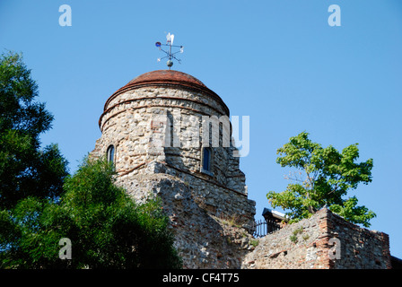 The cupola on Colchester Castle. Colchester Castle is now a public museum showing Colchester's history from the Stone Age to the Stock Photo