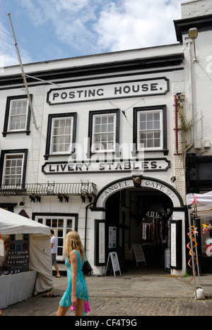 The Angel Posting House & Livery is the last remaining coaching inn in Guildford and has records dating back to the 16th Century Stock Photo