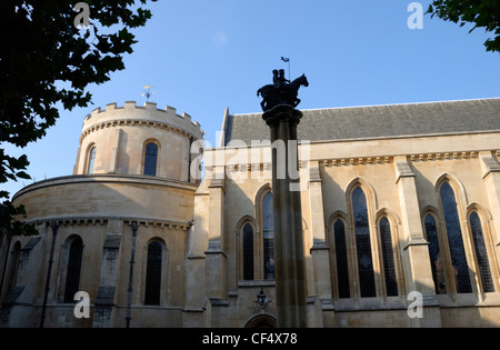 Temple Church in London, built in the 12th century by the Knights Templar, the order of crusading monks founded to protect pilgr Stock Photo