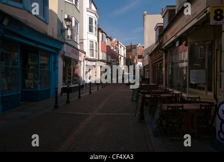 Street Scene George Street Hastings Old Town East Sussex UK Stock Photo