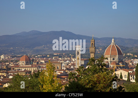 View of Florence from the Villa Bardini, Boboli Gardens, Florence, Tuscany, Italy, Europe Stock Photo