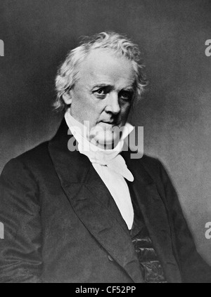 Vintage portrait photo of James Buchanan (1791 – 1868) – the 15th US President (1857 - 1861). Photo circa 1860. Stock Photo