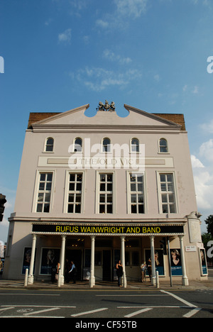 The facade of the Old Vic Theatre in London. Stock Photo